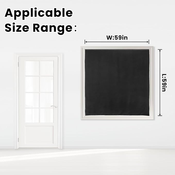 Adhesive Blackout Curtains- Self Stick Shades Window Blinds Curtains No Rod - Image 7