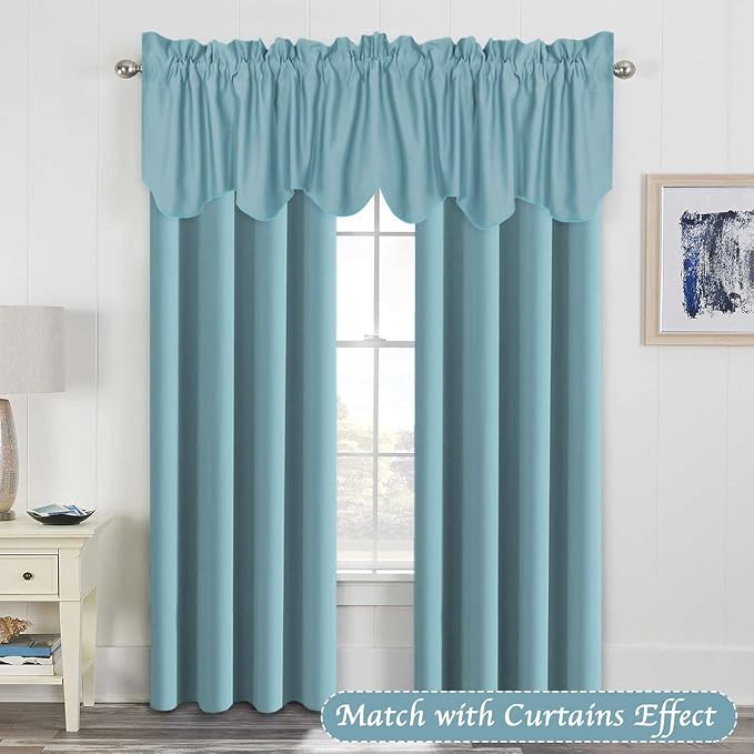 H.VERSAILTEX 4 Panels Blackout Curtain Valances - Image 2