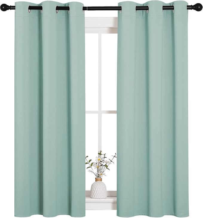 NICETOWN Window Curtain Panels, Thermal Insulated Solid Grommet Blackout - Image 2
