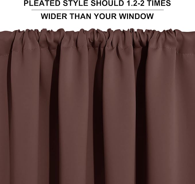 RYB HOME Cafe Blackout Curtains 24 inch Length, RV Curtains - Image 8