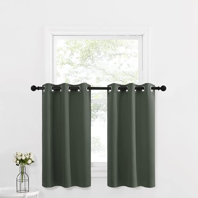 NICETOWN Valances and Tiers for Bathroom, Kitchen Farmhouse Style Short Curtain by NICETOWN