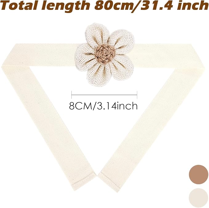 SRG 4pcs Handmade Rope Curtain Tiebacks | Boho Flower Curtain Holdbacks | - Image 6