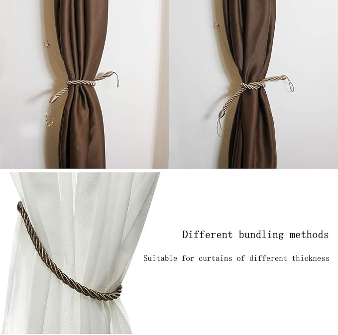 BEL AVENIR Curtain Handmade Tiebacks Ropes, Holdbacks - Image 5