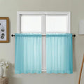Gwine Short Kitchen Sheer Curtains 30 Inch Length by Gwine