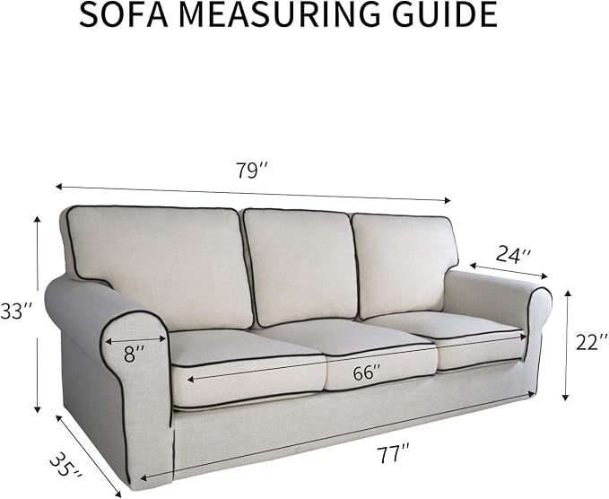 PureFit Stretch Couch Covers for Sofa Large Sofa Slipcovers Chocolate | 1-Piece - Image 6
