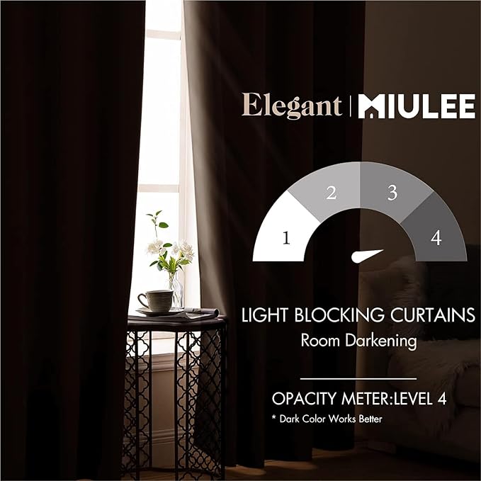 MIULEE Blackout Curtains 96 Inches Long - Image 2