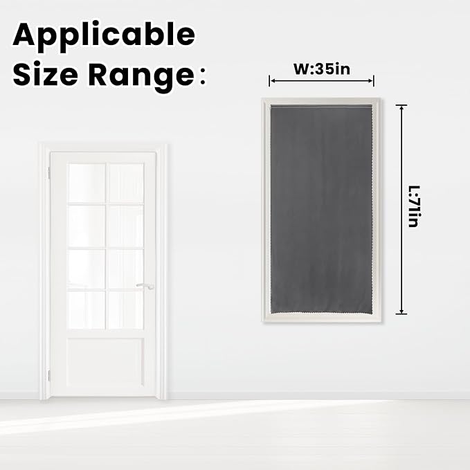 Magic Tape Stick On Curtains Window Shades Pull Down Blackout Window Cover - Image 7