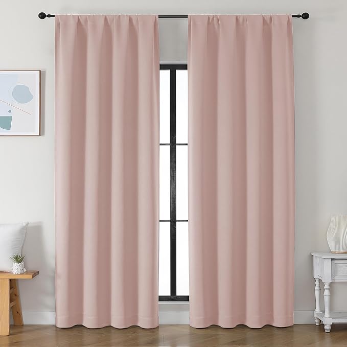 Simplebrand Ava Blush Blackout Curtains by Simplebrand