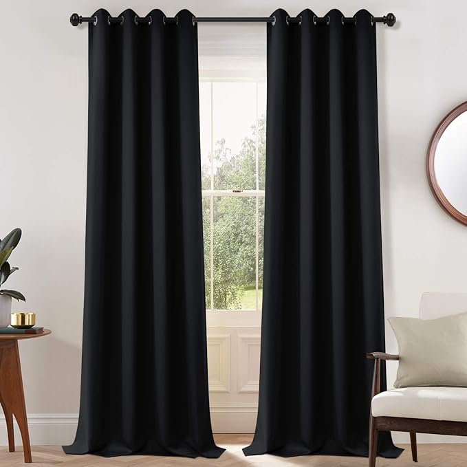 Yakamok Blackout Curtains Room Darkening Thermal Insulated Grommet top Window by Yakamok
