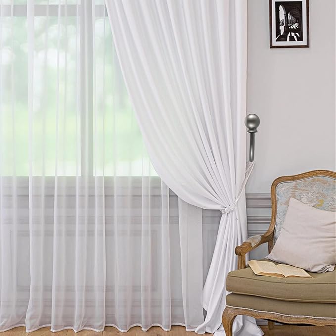 Sumnacon Set of 2 Decorative Curtain Holdbacks, Wall Mounted Aluminum Alloy - Image 6
