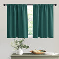 RYB HOME Short Hunter Green Blackout Curtains by RYBHOME