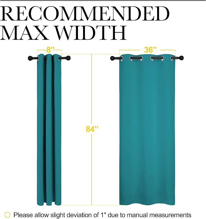NICETOWN Room Darkening Curtains 84 inch Length 2 Panels, Thermal Insulated - Image 7