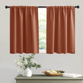 RYB HOME Short Burnt Orange Blackout Curtains by RYBHOME