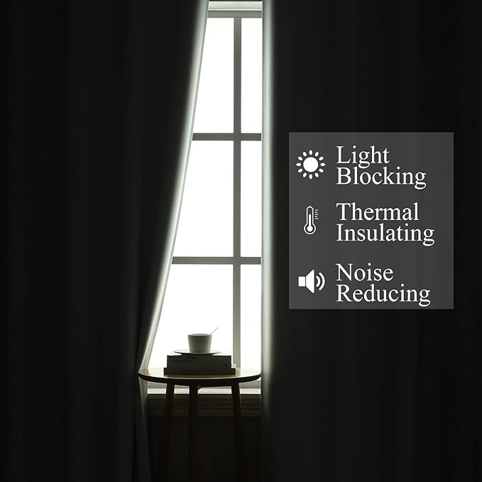 Estelar Textiler Lilac and Grayish White Blackout Curtains 108 Inches Long - Image 3