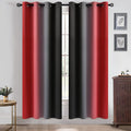 Yakamok Blackout Ombre Black and Red Curtains by Yakamok