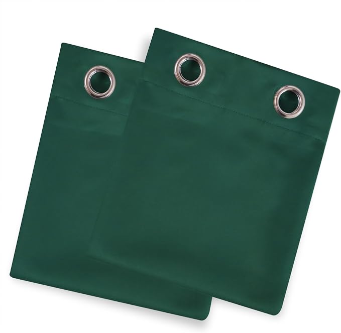 LEMOMO Blackout Curtains 52 x 120 Inch Long Dark Green Curtains Set of 2 Panels - Image 9