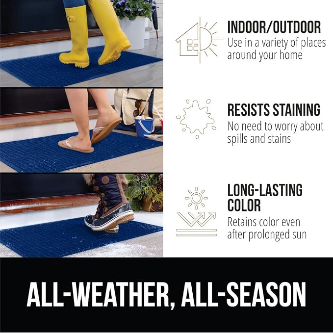 GORILLA GRIP® Ultra Absorbent Front Door Mat Outside Entrance, Traps Dirt and - Image 6