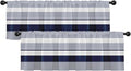 Emvency 2 Pack Valances Window Treatments, Striped Navy Nautical Minimalist by Emvency