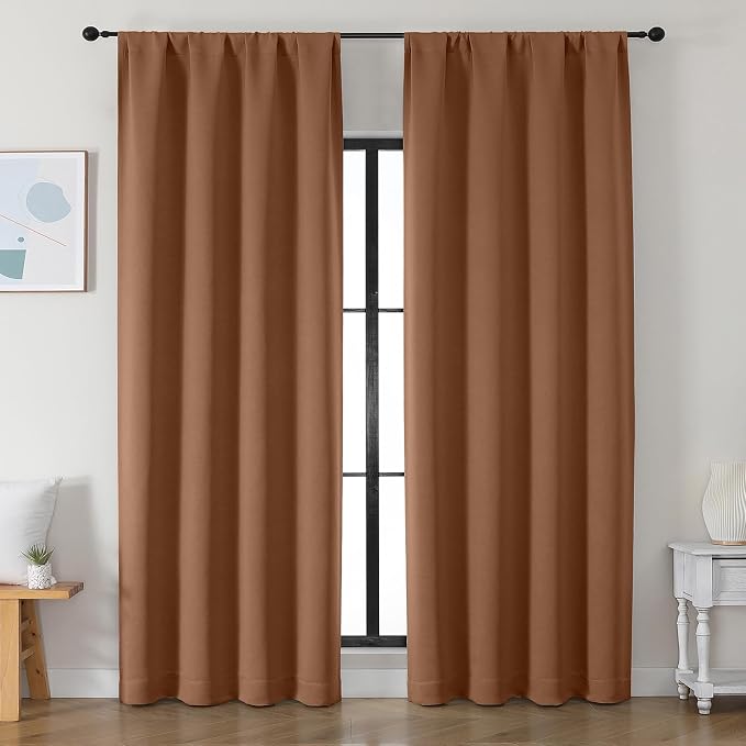Simplebrand Ava Sun Baked Blackout Curtains by Simplebrand