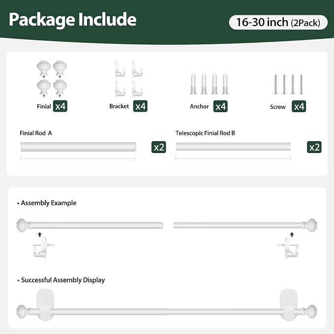 KAMANINA Curtain Rods No Drilling - Image 7