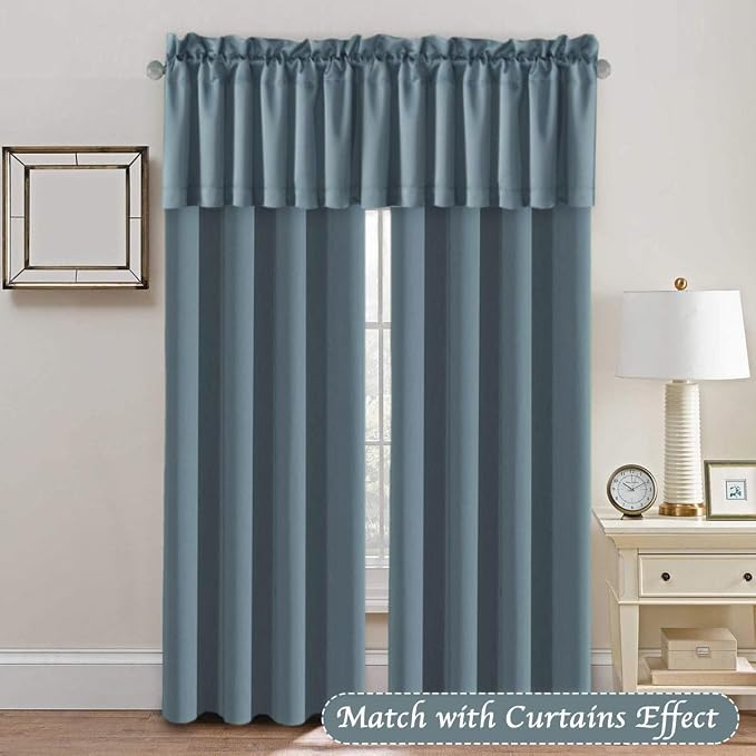 H.VERSAILTEX Blackout Valances for Windows, Kitchen Valance Curtains for Living - Image 3