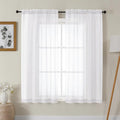 Gwine White Sheer Curtains 63 Inch Length by Gwine