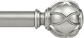 KAMANINA Silver Curtain Rods for Windows 72 to 144 Inches Long Heavy Duty by KAMANINA