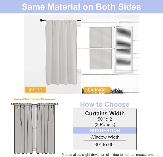 Simplebrand Ava Natural Blackout Curtains - Image 8