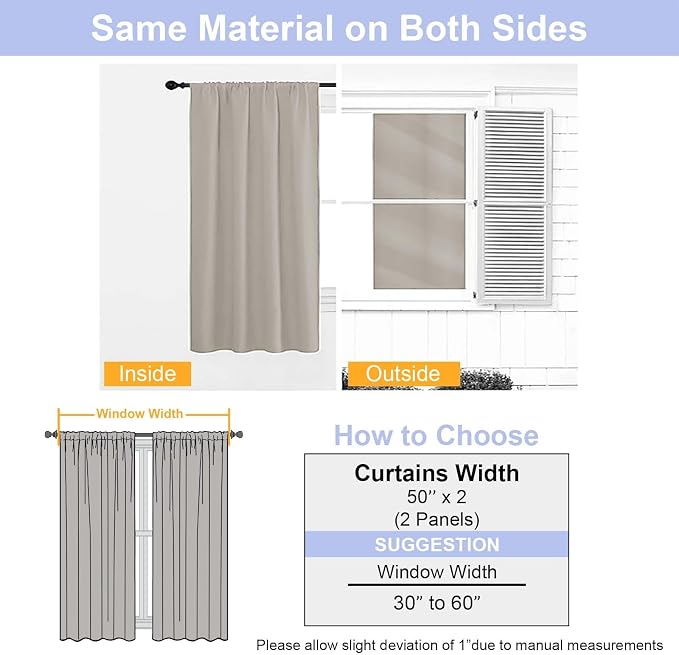 Simplebrand Ava Stone Blackout Curtains - Image 8