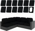 hyha 12Pcs Patio Cushion Covers, Stretch Outdoor Couch Cushion Covers by hyha