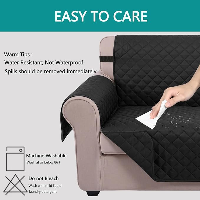 U-NICE HOME 4 Seater Sofa Cover 91 Inch Large Couch Covers - Image 5