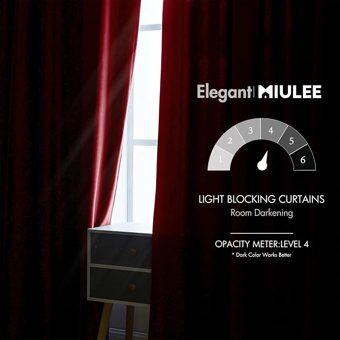 MIULEE Velvet Curtains 84 inches - Image 5