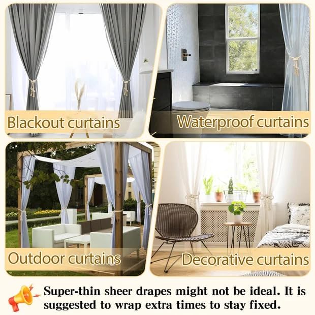 8 Pcs Hand Woven Curtain Tiebacks No Drilling - Image 7