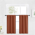 RYB HOME Kitchen Blackout Curtains Over Sink 36 inch Length, Rod Pocket Summer by RYBHOME
