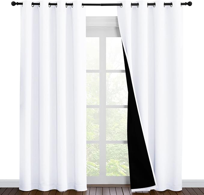 NICETOWN 100% Blackout Window Curtain Panels, Cold and Full Light Blocking by NICETOWN