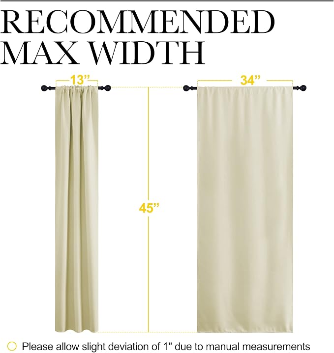 NICETOWN Kitchen Curtains, Short Blackout Curtains & Drapes, Small Window - Image 7