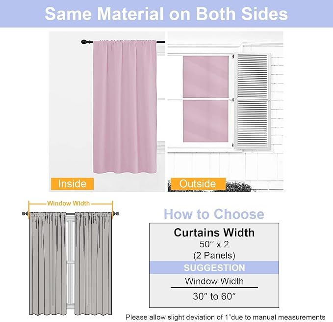Simplebrand Ava Pink Blackout Curtains - Image 7