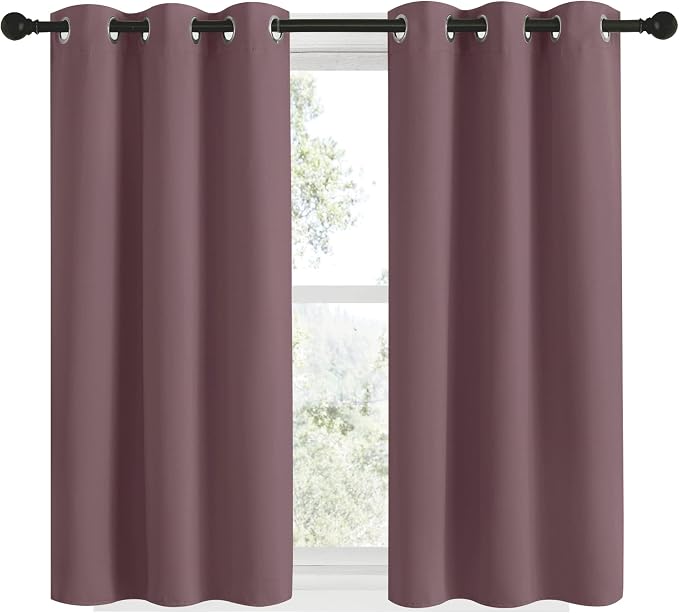 NICETOWN Dry Rose Blackout Shack Curtains Noise Reducing, Thermal Insulated and - Image 2