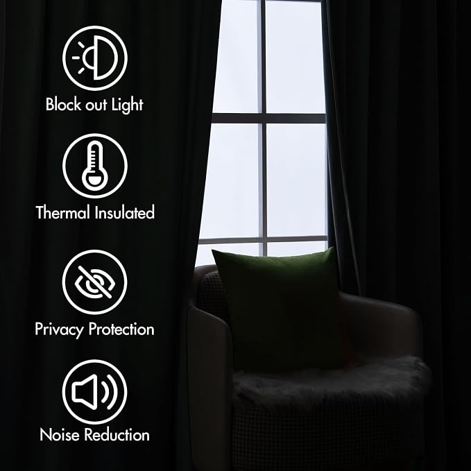 MIULEE Sage Green Velvet Curtains 96 inches Long - Image 5