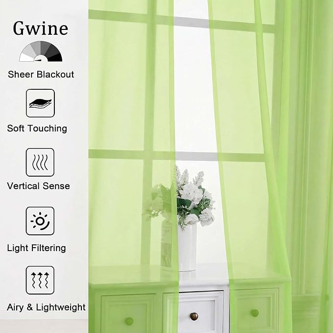 Gwine Sheer Curtains 84 Inches Long - Image 4
