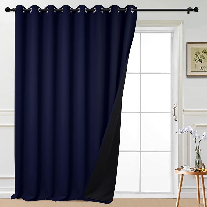 Yakamok 100% Blackout Extra Wide Thermal Insulated Curtains, Total Shade Patio by Yakamok