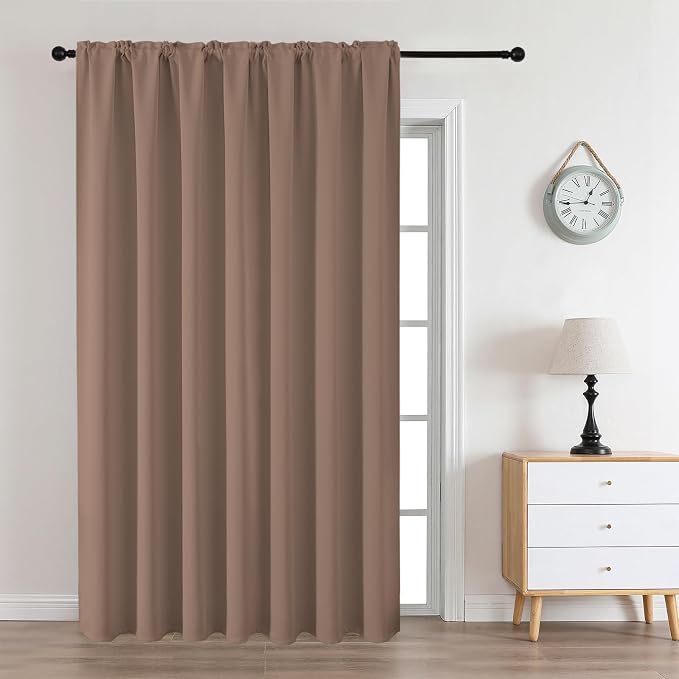 CUCRAF Khaki Blackout Curtains Customize, Rod Pocket Room Darkening Curtain by CUCRAF