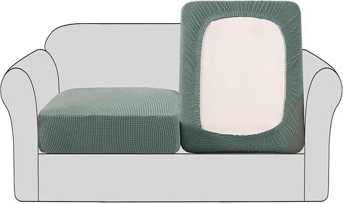 H.VERSAILTEX High Stretch Couch Cushion Covers, Chair Sofa Seat Slipcovers by HVERSAILTEX