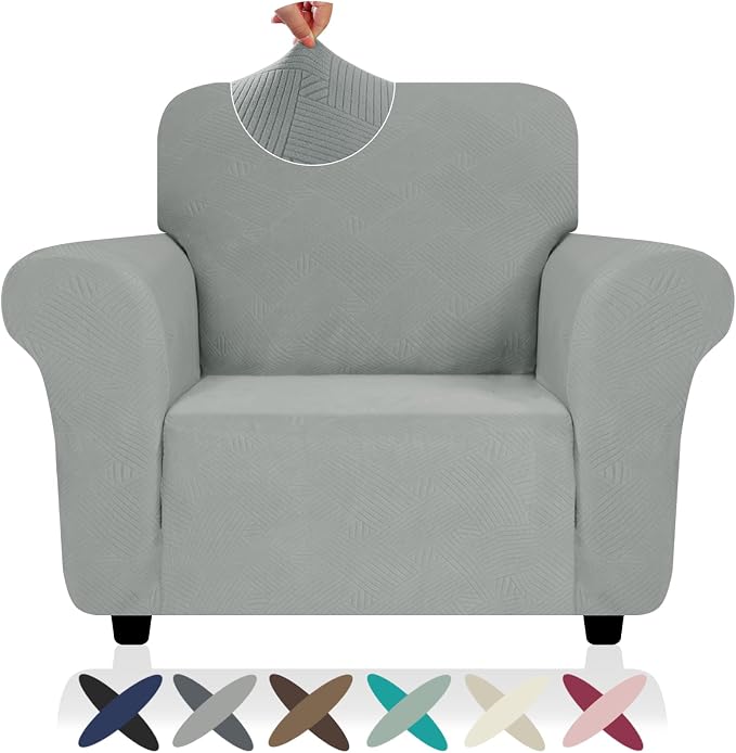 ZNSAYOTX Chair Cover with Arms, New Striped Sofa Chair Covers by ZNSAYOTX