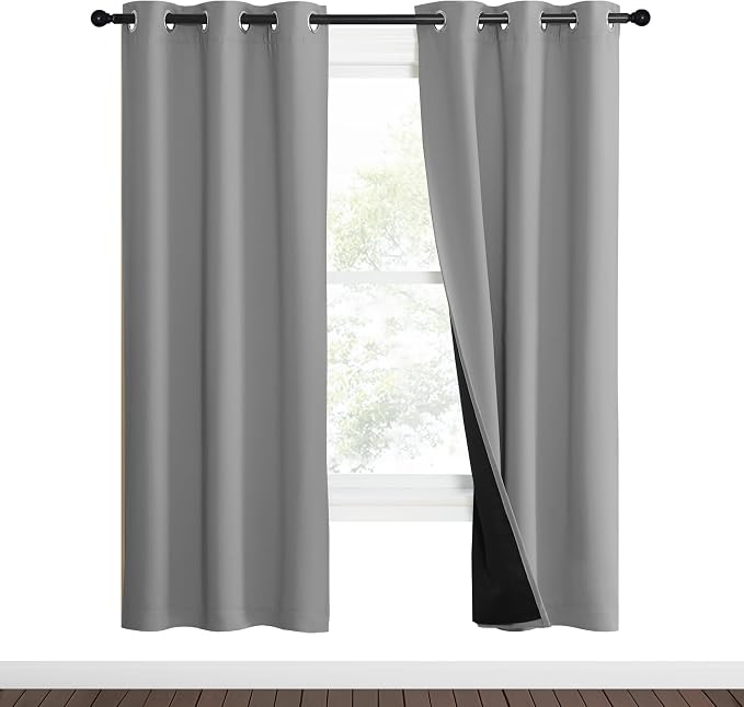 NICETOWN Full Shade Curtain Panels, Pair of Energy Smart & Noise Blocking Out - Image 2