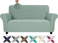 ZNSAYOTX Super Stretch Loveseat Covers, New Striped Love Seat Slipcover by ZNSAYOTX