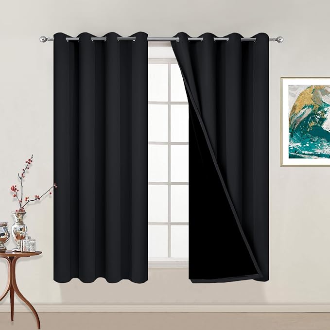 Yakamok 54 Inch Length 100% Blackout Curtains by Yakamok