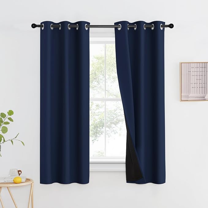 NICETOWN 100% Blackout Curtain Set, Thermal Insulated & Energy Efficiency by NICETOWN