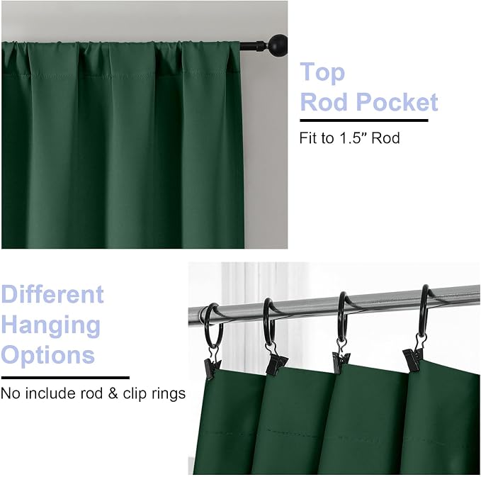 Simplebrand Ever Green Blackout Curtains - Image 4