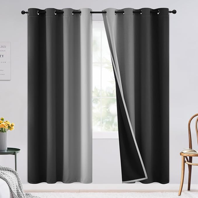 SimpleHome Ombre 100% Blackout Curtains by SimpleHome